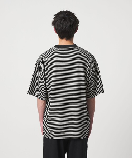 CITEN(シテン)の「<CITEN>リップルボーダーT(Tシャツ/カットソー・メンズ・ホワイト/ブラック・L/M)」の19枚目の写真