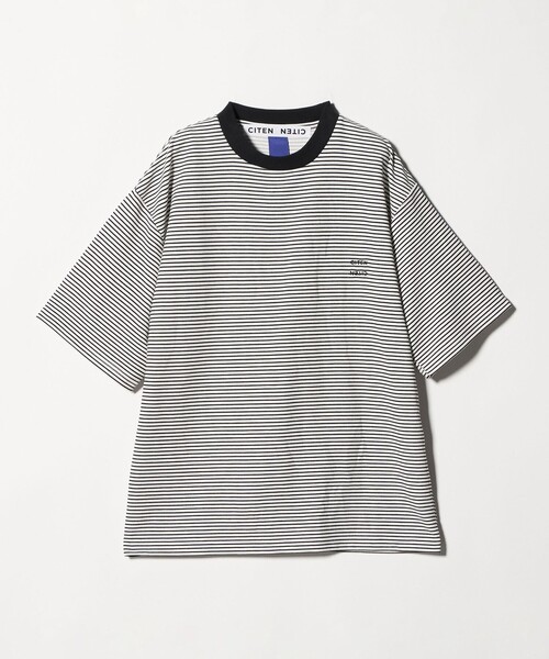 CITEN(シテン)の「<CITEN>リップルボーダーT(Tシャツ/カットソー・メンズ・ホワイト/ブラック・L/M)」の7枚目の写真