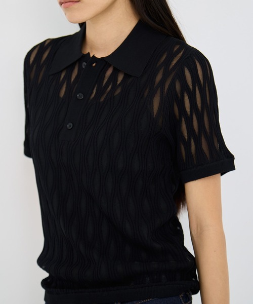 TAAKK(ターク)の「【TAAKK/ターク】Polo Knit/ポロニット(ニット/セーター・レディース・ブラック・1)」の5枚目の写真