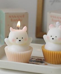 Vini（ヴィニ）の「カップケーキ アニマル キャンドル（キャンドル）」