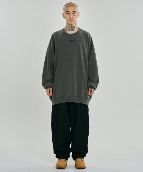 AJOBYAJO（アジョバイアジョ）の「[PBA] Five AJO Logos Washed Sweatshirt [CHARCOAL]（スウェット・レディース・その他・XL/L）」の4枚目の写真