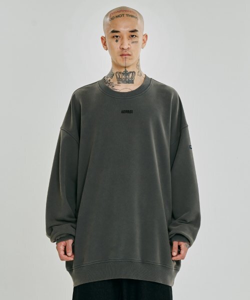 AJOBYAJO（アジョバイアジョ）の「[PBA] Five AJO Logos Washed Sweatshirt [CHARCOAL]（スウェット・レディース・その他・XL/L）」の5枚目の写真