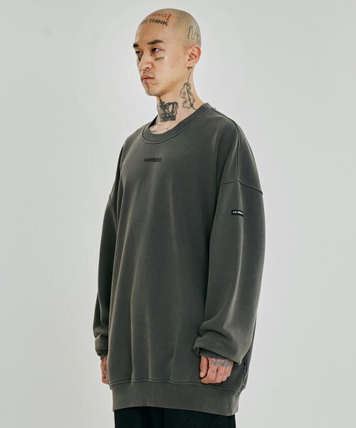AJOBYAJO（アジョバイアジョ）の「[PBA] Five AJO Logos Washed Sweatshirt [CHARCOAL]（スウェット・レディース・その他・XL/L）」の6枚目の写真