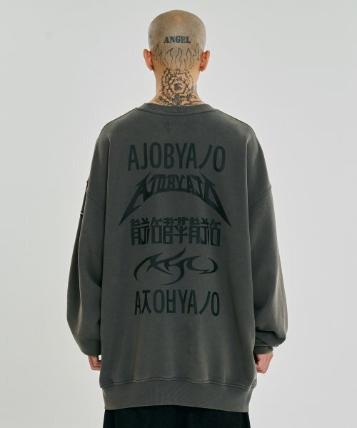 AJOBYAJO（アジョバイアジョ）の「[PBA] Five AJO Logos Washed Sweatshirt [CHARCOAL]（スウェット・レディース・その他・XL/L）」の7枚目の写真