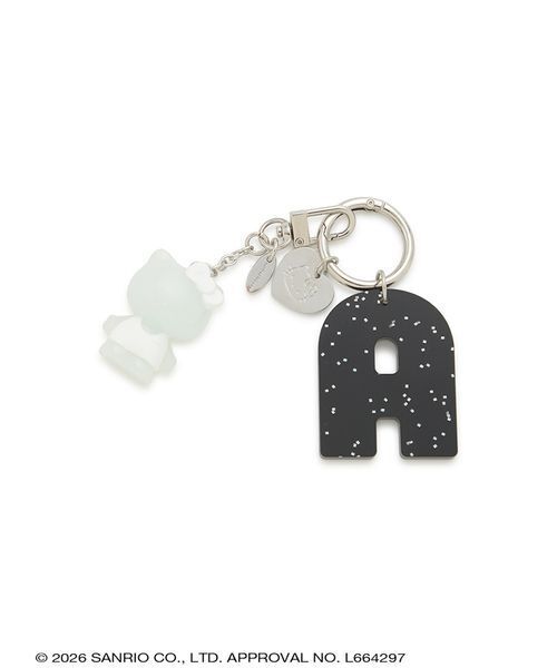 ③sale❁イニシャルキーホルダー   A ハローキティイニシャルチャーム【A】（キーケース/キーアクセサリー