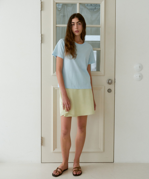 38COMEONCOMMON（38カモンコモン）の「Regular Cotton T-Shirt (Sky Blue)（Tシャツ/カットソー・レディース・その他・FREE）」の3枚目の写真