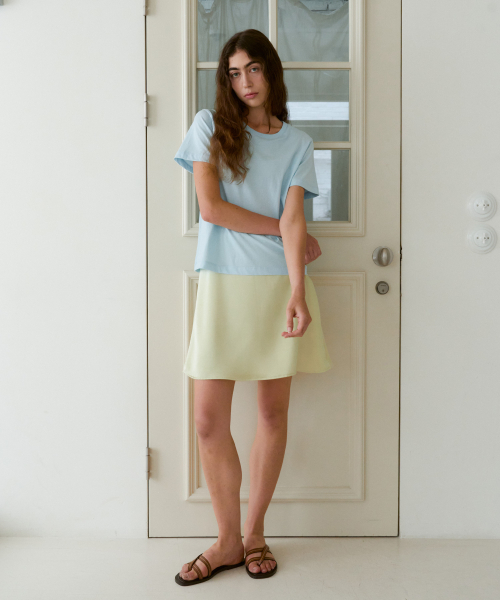 38COMEONCOMMON（38カモンコモン）の「Regular Cotton T-Shirt (Sky Blue)（Tシャツ/カットソー・レディース・その他・FREE）」の4枚目の写真