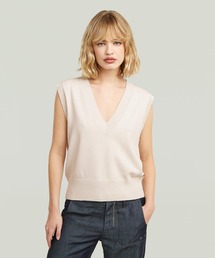 Vest Loose Knit/リネンルーズニットセーターベスト