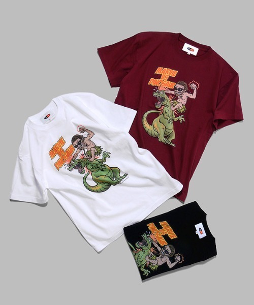 MELLOW（メロー）の「BATTLE SS TEE（Tシャツ/カットソー・メンズ・ブラック/バーガンディー/ホワイト・L/M）」の20枚目の写真
