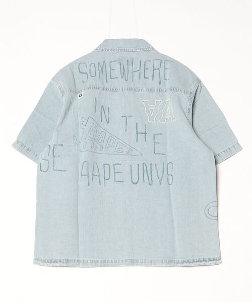 AAPE BY A BATHING APE（エーエイプバイアベイシングエイプ）の「AAPE MAIN SHORT SLEEVE SHIRT（シャツ/ブラウス・メンズ・ブルー系その他2・MEDIUM/LARGE/X-LARGE/SMALL）」の8枚目の写真