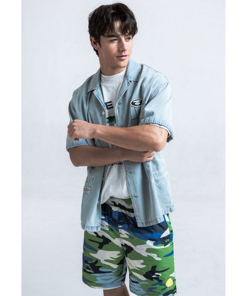 AAPE BY A BATHING APE（エーエイプバイアベイシングエイプ）の「AAPE MAIN SHORT SLEEVE SHIRT（シャツ/ブラウス・メンズ・ブルー系その他2・MEDIUM/LARGE/X-LARGE/SMALL）」の6枚目の写真