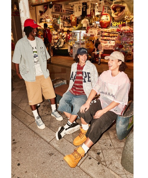 AAPE BY A BATHING APE（エーエイプバイアベイシングエイプ）の「AAPE MAIN SHORT SLEEVE SHIRT（シャツ/ブラウス・メンズ・ブルー系その他2・MEDIUM/LARGE/X-LARGE/SMALL）」の7枚目の写真