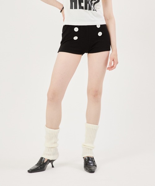 FTW(エフティダブリュー)の「BUTTON MICRO PANTS(その他パンツ・レディース・ブラック・FREE)」の1枚目の写真