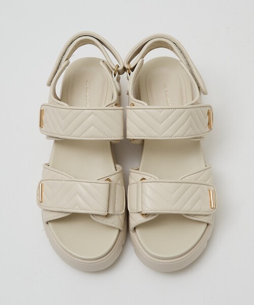 Au BANNISTER（オゥバニスター）の「【軽量】Wベルトスポーツサンダル（サンダル・レディース・ブラック/ブラウン/アイボリー・38/37/36/35/39）」の2枚目の写真