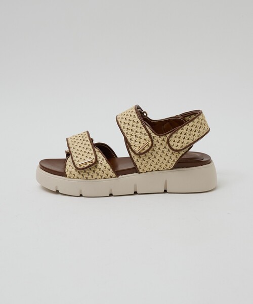 Au BANNISTER（オゥバニスター）の「【軽量】Wベルトスポーツサンダル（サンダル・レディース・ブラック/ブラウン/アイボリー・38/37/36/35/39）」の22枚目の写真