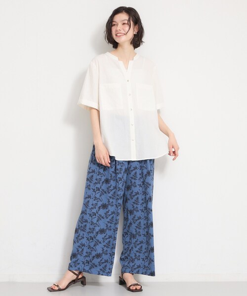 THE SHOP TK (ザ ショップ ティーケー )の「【ひんやり/防しわ/吸水速乾/UV】花柄プリント イージーパンツ(その他パンツ・レディース・ブルー系その他2/ブラック系/ダークブラウン系・12/13)」の13枚目の写真