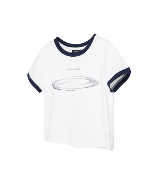 Opening Project（オープニングプロジェクト）の「W  Identity Ringer T Shirt - White（Tシャツ/カットソー・レディース・その他・WS/WM）」の9枚目の写真