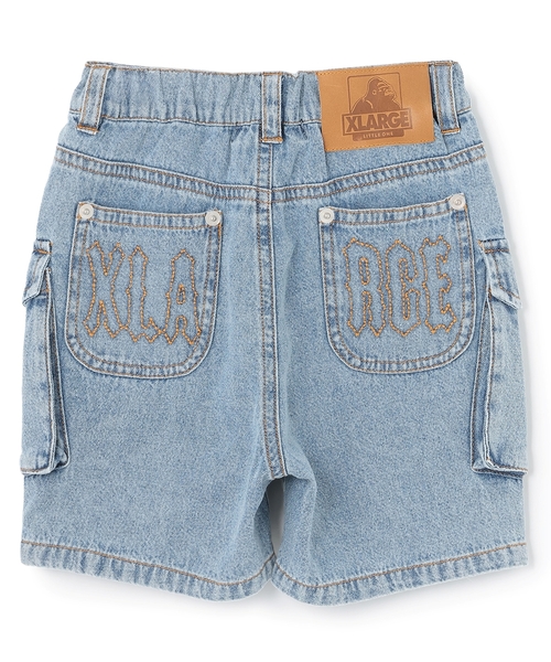 XLARGE KIDS(エクストララージキッズ)の「ケミカルウォッシュ デニムカーゴハーフパンツ(デニムパンツ・キッズ・ライトブルー/ブラック・120cm/140cm/90cm/100cm/110cm/130cm)」の15枚目の写真