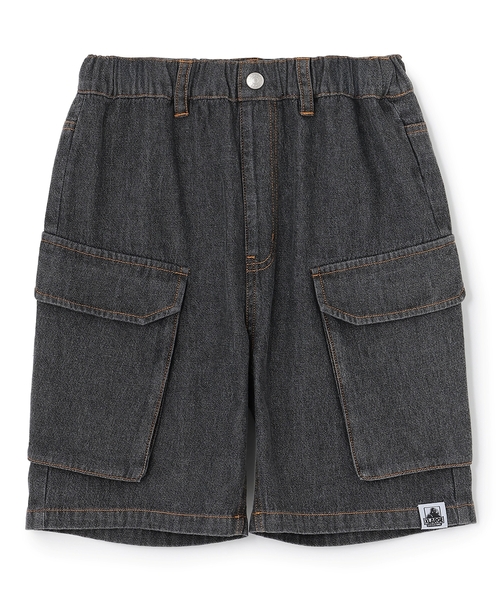 XLARGE KIDS(エクストララージキッズ)の「ケミカルウォッシュ デニムカーゴハーフパンツ(デニムパンツ・キッズ・ライトブルー/ブラック・120cm/140cm/90cm/100cm/110cm/130cm)」の6枚目の写真