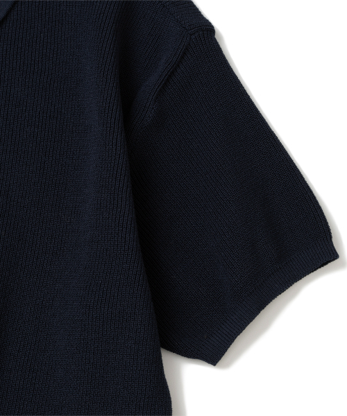 KNITTED(ニッティド)の「クールエバー PK クロップ半袖カーディガン NAVY(ニット/セーター・レディース・その他・MEDIUM/LARGE/X-LARGE)」の4枚目の写真