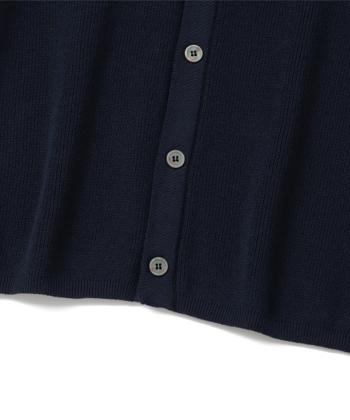 KNITTED(ニッティド)の「クールエバー PK クロップ半袖カーディガン NAVY(ニット/セーター・レディース・その他・MEDIUM/LARGE/X-LARGE)」の5枚目の写真