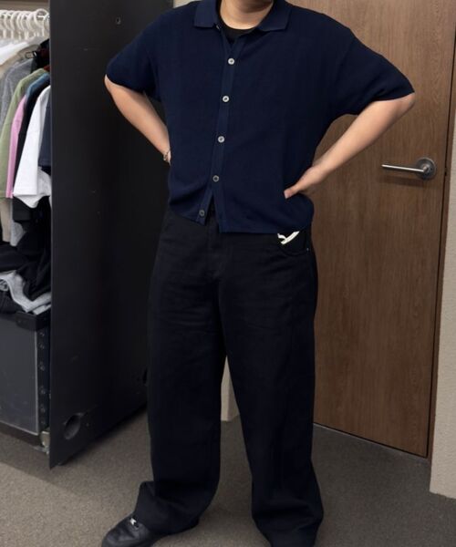 KNITTED(ニッティド)の「クールエバー PK クロップ半袖カーディガン NAVY(ニット/セーター・レディース・その他・MEDIUM/LARGE/X-LARGE)」の13枚目の写真