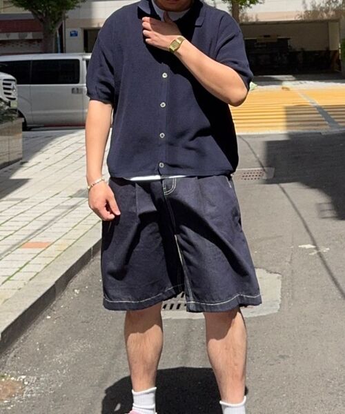 KNITTED(ニッティド)の「クールエバー PK クロップ半袖カーディガン NAVY(ニット/セーター・レディース・その他・MEDIUM/LARGE/X-LARGE)」の15枚目の写真
