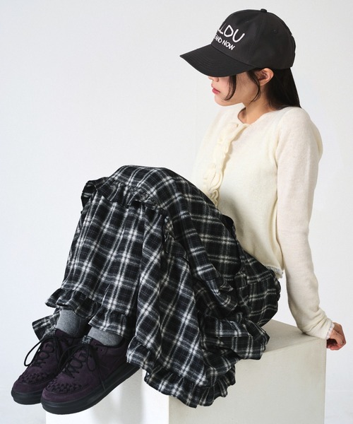 elldu(エルドゥ)の「「elldu/エルドゥ」Waver Chain Stitch Cap ステッチキャップ ユニセックス(キャップ・レディース・ネイビー/バーガンディー/ブラウン/アッシュブラウン/チャコールグレー/ブラック・FREE)」の9枚目の写真