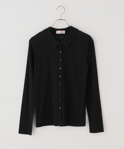 Spick & Span(スピックアンドスパン)の「《接触冷感》シアーシャツカットソー(Tシャツ/カットソー・レディース・ブラック/ベージュ・FREE)」の16枚目の写真