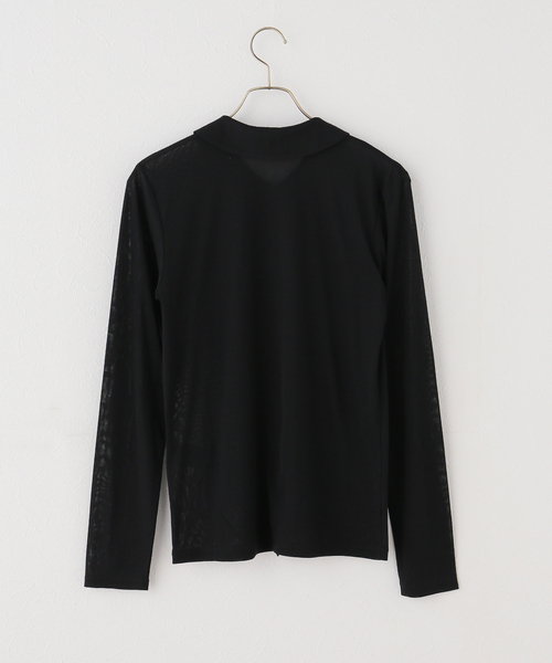 Spick & Span(スピックアンドスパン)の「《接触冷感》シアーシャツカットソー(Tシャツ/カットソー・レディース・ブラック/ベージュ・FREE)」の17枚目の写真