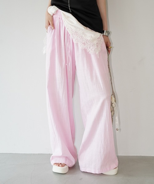 リネンワイドパンツ chw26s252-ファッション通販サイト-chuclla,FANO