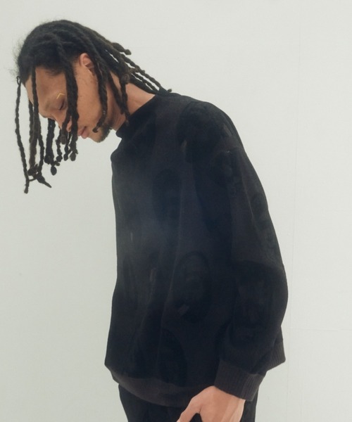 STOF（ストフ）の「STOF/ストフ/Anarchy/Flocky Pulover（スウェット・メンズ・ブラック/ホワイト・M/S）」の2枚目の写真