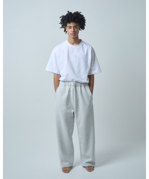 COMMON BASE(コモンベース)の「NO MONEY WIDE SWEATPANTS | BOKUNOU COMMON(スウェットパンツ・メンズ・ブラック/ヘザーグレー・L-XL/S-M)」の19枚目の写真