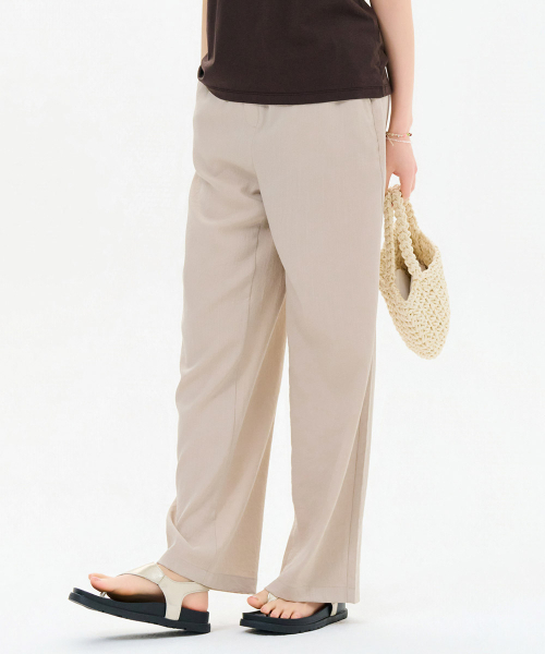 CHASECULT(チェイスカルト)の「レディース リネンライク ワイドパンツ-FBRG2278C0X(その他パンツ・レディース・ベージュ・67/70/76)」の2枚目の写真