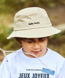 BeBe（ベベ）の「【UVカット】ロゴ刺しゅうキャンバスハット(50~54cm)（ハット）」