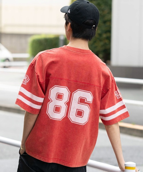 WEGO(ウィゴー)の「WEGO/【26年春夏新作】ナンバリングTシャツ(Tシャツ/カットソー・メンズ・レッド/ブラック/ネイビー/ホワイト・MEDIUM/LARGE)」の8枚目の写真