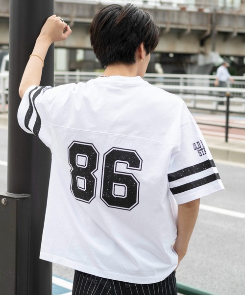 WEGO(ウィゴー)の「WEGO/【26年春夏新作】ナンバリングTシャツ(Tシャツ/カットソー・メンズ・レッド/ブラック/ネイビー/ホワイト・MEDIUM/LARGE)」の5枚目の写真