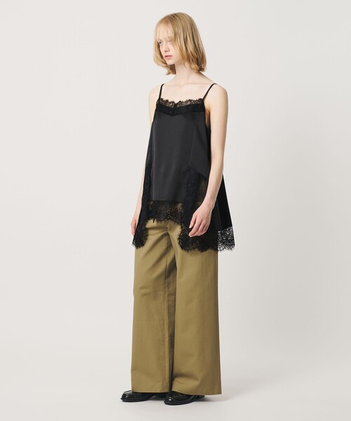 ER(イーアール)の「<ER>チノ ワイド パンツ(その他パンツ・レディース・ベージュ/ブラック/ナチュラル・S/M)」の6枚目の写真