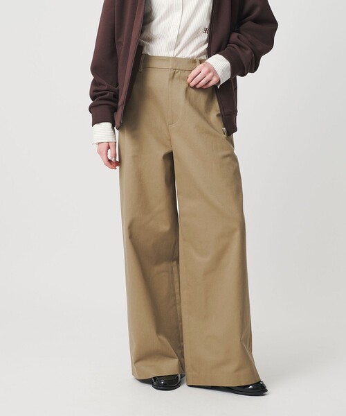 ER(イーアール)の「<ER>チノ ワイド パンツ(その他パンツ・レディース・ベージュ/ブラック/ナチュラル・S/M)」の7枚目の写真