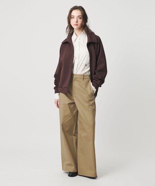 ER(イーアール)の「<ER>チノ ワイド パンツ(その他パンツ・レディース・ベージュ/ブラック/ナチュラル・S/M)」の9枚目の写真