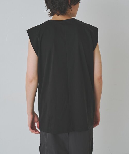 COLONY 2139(コロニートゥーワンスリーナイン)の「スマート変形ノースリーブT(Tシャツ/カットソー・メンズ・ホワイト/ブラック・MEDIUM/LARGE)」の16枚目の写真