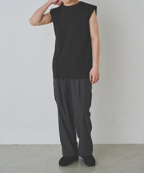 COLONY 2139(コロニートゥーワンスリーナイン)の「スマート変形ノースリーブT(Tシャツ/カットソー・メンズ・ホワイト/ブラック・MEDIUM/LARGE)」の3枚目の写真
