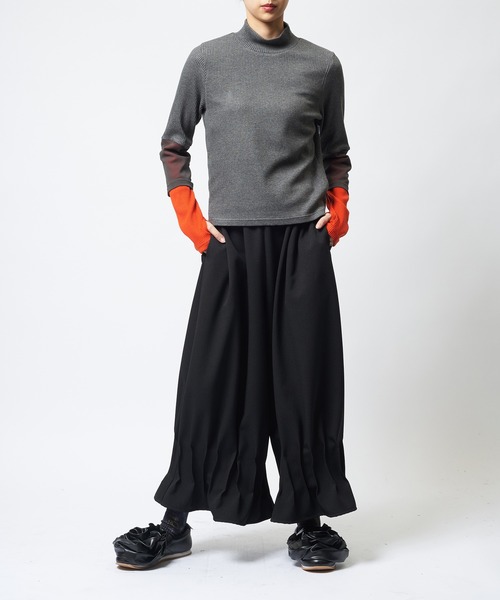 gomme(ゴム)の「ウーリーライクタックパンツ(その他パンツ・レディース・カーキ/ブラック/チャコールグレー・MEDIUM)」の7枚目の写真