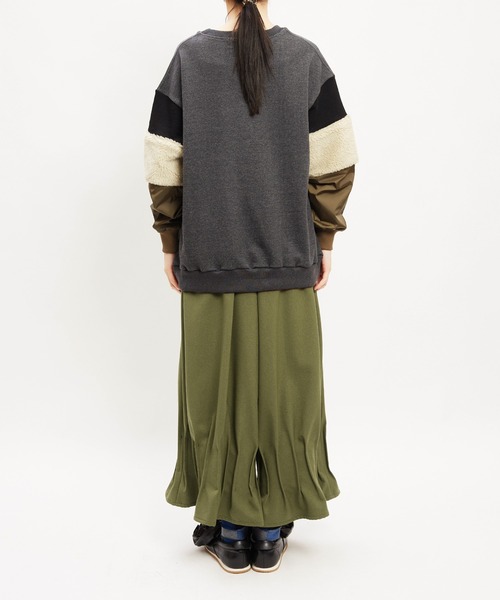 gomme(ゴム)の「ウーリーライクタックパンツ(その他パンツ・レディース・カーキ/ブラック/チャコールグレー・MEDIUM)」の9枚目の写真