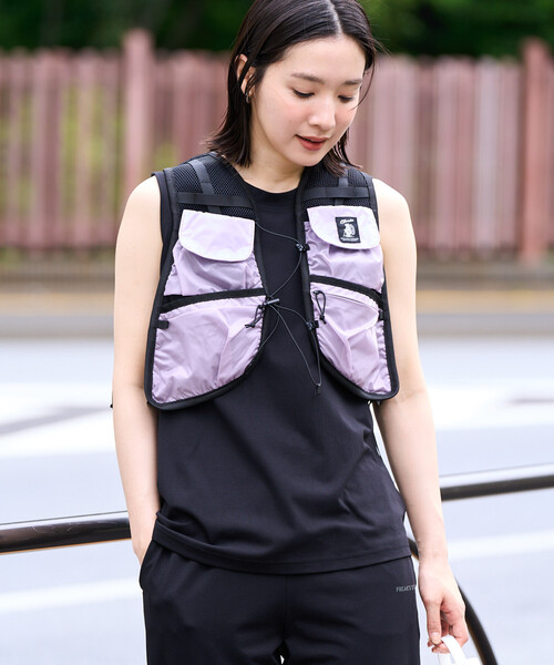 FREAK'S STORE(フリークスストア)の「限定展開 <吸水速乾・接触冷感・UVカット>スピードライ ノースリーブ セットアップ(トップス・パンツ)(その他パンツ・レディース・ブラウン/サックスブルー/ブラック/ベージュ/ネイビー・SMALL/MEDIUM)」の14枚目の写真