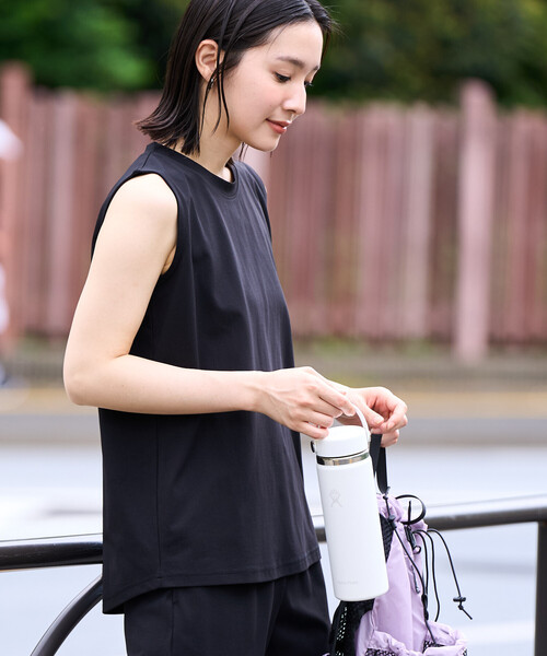 FREAK'S STORE(フリークスストア)の「限定展開 <吸水速乾・接触冷感・UVカット>スピードライ ノースリーブ セットアップ(トップス・パンツ)(その他パンツ・レディース・ブラウン/サックスブルー/ブラック/ベージュ/ネイビー・SMALL/MEDIUM)」の18枚目の写真