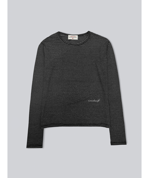 ANNEHEARTS（アンハーツ）の「Double Stripe Slim Tee_BLACK（Tシャツ/カットソー・レディース・その他・FREE）」の3枚目の写真