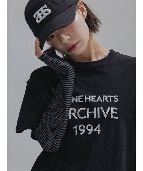 ANNEHEARTS（アンハーツ）の「Double Stripe Slim Tee_BLACK（Tシャツ/カットソー・レディース・その他・FREE）」の4枚目の写真