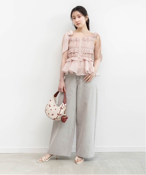 RANDA(ランダ)の「【Cherry&Strawberry】2WAY ハーフムーンショルダーバッグ(ショルダーバッグ・レディース・ブラック/アイボリー/ピンク・FREE)」の10枚目の写真