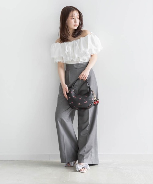 RANDA(ランダ)の「【Cherry&Strawberry】2WAY ハーフムーンショルダーバッグ(ショルダーバッグ・レディース・ブラック/アイボリー/ピンク・FREE)」の13枚目の写真